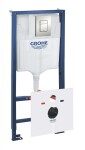 GROHE - Rapid SL Předstěnová instalace s nádržkou pro závěsné WC, souprava Fresh a tlačítko Skate Cosmopolitan, matný chrom 39449000