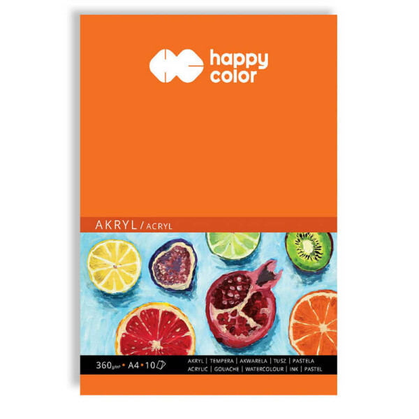 Happy Color blok papírů na akryl A4 360 g/m2 10 listů