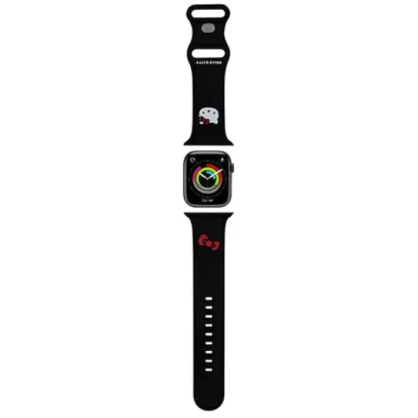 Hello Kitty Silicone Kitty Head Strap černá / Řemínek / Apple Watch 42/44/45/49mm