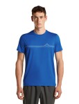 Pánské merino triko krátký rukáv ICEBREAKER Mens Merino 150 Tech Lite SS Tee Range Stripes, Lazurite velikost: L