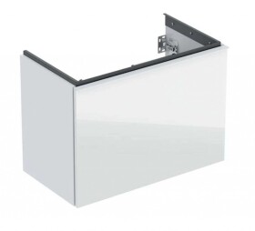 GEBERIT - Acanto Umyvadlová skříňka, 74x54x42 cm, 2 zásuvky, sklo/bílá 503.009.01.2