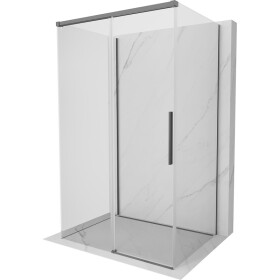 MEXEN/S - Rox-3S sprchový kout 3 stěnný , posuvný 160 x 90, transparent, grafit metal 8C2-160-090-95-00-3S