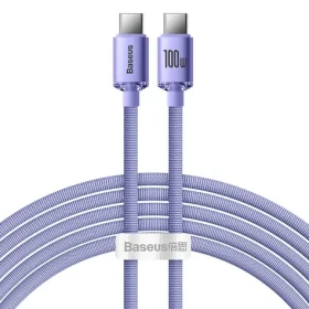 Baseus CAJY000705 Kabel USB-C (M) - USB-C (M) 2 m fialová / 100W (CAJY000705)