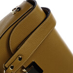 Menší moderní kožená kabelka Klarisima, žlutá