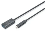Digitus USB-C - USB-A černá / Prodlužovací kabel / Aktivní / USB 3.2 Gen2 10 Gbps / 5 m (DA-73113)
