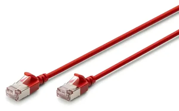 Digitus Slim / Patchkabel / Cat6a / F/FTP / 5 m / červený (DK-1632-A-050S-R)