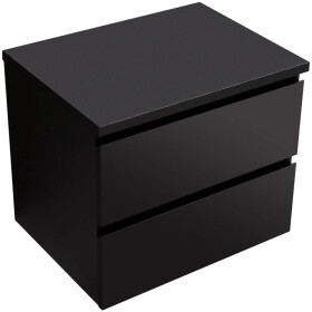 CERANO - Koupelnová skříňka Carole - černá matná + deska pod umyvadlo Navira Pro - 36 mm - 70x51,6x46 CER-668297