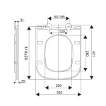 Mereo WC závěsné kapotované, Smart Flush RIMLESS, 490x340x350, keramické, vč. sedátka CSS118S VSD83T1