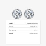 Stříbrné náušnice Swarovski Elements Corinne, stříbro 925/1000, Stříbrná
