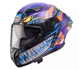 Helma Caberg Drift Evo II Nobo matt black/red fluo/blue/purple - M / modrá