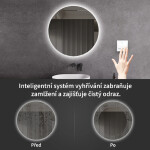 CERANO - Koupelnové LED zrcadlo Libro - Ø 60 CER-476723