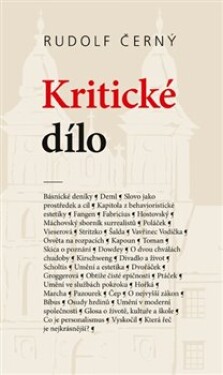 Kritické dílo Rudolf Černý