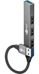 Goobay 74456 světle šedá / USB hub / 4 porty USB-A / 5 Gb/s (74456)