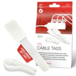 Label the Cable Kabelové štítky se suchým zipem bílé, 10 ks / Organizér kabelů / opakovaně použitelné (LTC 2620-10)