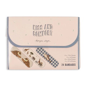 Konges Sløjd Dětské voděodolné náplasti Kiss and Comfort – 24 ks blue mix, multi barva