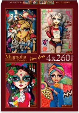 MAGNOLIA Puzzle Alenka, Harley, Catrina a Bruneta