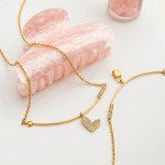 ELENYS Amora Heart – pozlacený náhrdelník 18K žluté zlato Délka: 40+7,5 cm / max. 47,5 cm