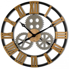 DumDekorace Unikátní nástěnné hodiny v industriálním stylu 80 cm
