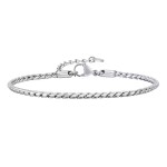 Pánský ocelový náramek Simon - chirurgická ocel, Stříbrná 18 cm + 5 cm (prodloužení)