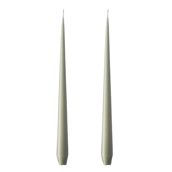 Ester & erik Svíčka Taper 32 cm – 69 Artichoke – set 2 ks, zelená barva, vosk