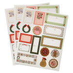 Rifle Paper Co. Vánoční samolepky Chrismastide – set 3 archů, multi barva, papír