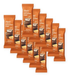 Vilgain Nut Butter Cups BIO – 12× Mandle v pomerančovém oleji 39 g (3 x 13 g)