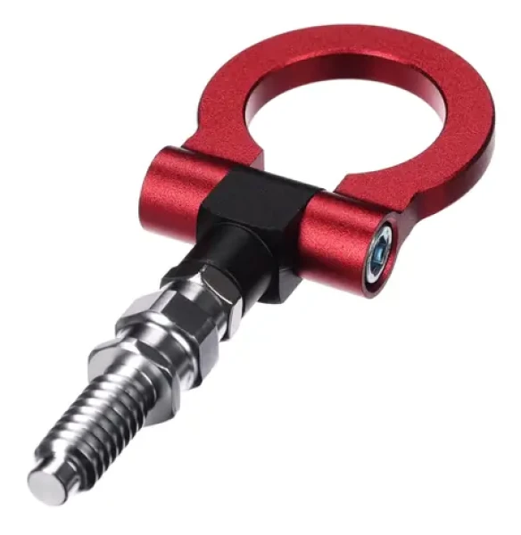 SIXTOL CAR TOW HOOK 2 červené / Tažné oko / Závit M16 × 3,0 / Hliníková slitina (SX1371)