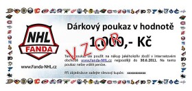 Dárkový poukaz - voucher Fanda-NHL.cz Hodnota: 1 500 Kč