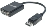 Manhattan adaptér DisplayPort na VGA černý / Adaptér / aktivní / max. 1920x1200 / pozlacené konektory (151962)