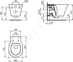 IDEAL STANDARD - Connect Air Závěsné WC, AquaBlade, bílá E005401