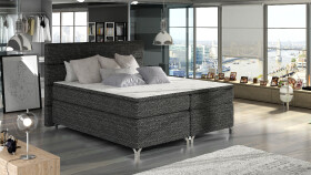 Boxspring Amadeo Rozměr: 140 x 200 cm, látka: Berlin 02, Varianta: Bez LED osvětlení