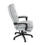 Kancelářské křeslo, synchronní mechanismus, stříbrná látka, KA-Y350 SIL