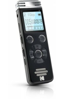 Kodak VRC 450 černá / Diktafon / 8GB / až 581 hodin záznamu / microSD / microUSB / 2x 3.5mm (VRC450)