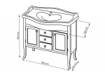 SAPHO - Koupelnový set RETRO 100, starobílá KSET-015