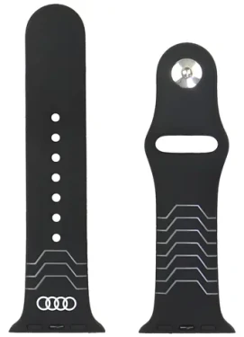 Audi Geometric Pattern černá / Silikonový řemínek / Apple Watch 40/41/42 mm (AU-SR-AW40-42-GT/D3-BK)