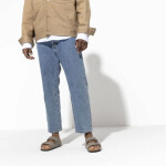 Dámské/pánské žabky Birkenstock Arizona Birko-Flor Nubuck Stone Regular Wide Grey (0151211) 48