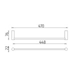 Nimco Bormo chrom držák na ručníky 47 cm BR 11046-26 BR 11046-26