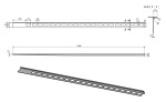 SAPHO - Spádová lišta, pravá, výška 10, délka 1000, nerez mat SPD10-P