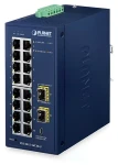 Planet IGS-4215-16T2S-U / Průmyslový switch / 16x Gigabit / 2x SFP / L2 / -40 až 75 °C / IP30 (IGS-4215-16T2S-U)