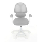 Dětská židle, výškově nastavitelná, šedá síťovina, KA-W8008 GREY
