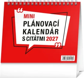 NOTIQUE Plánovací s citáty 2027 / Stolní kalendář / 16,5 × 13 cm
