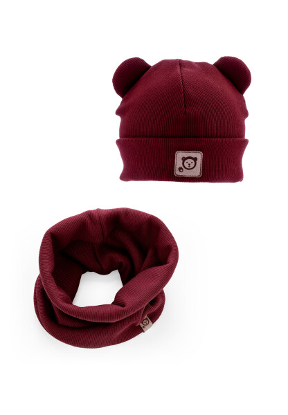 Iltom Set Cap&Chimney Bear K004 09 Burgundy