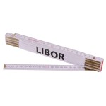 Metr skládací, 2m, dřevěný, PROFI, "LIBOR"