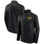 Fanatics Pánská Bunda Chicago Blackhawks RINK Fleece Jacket Black-Black Velikost: