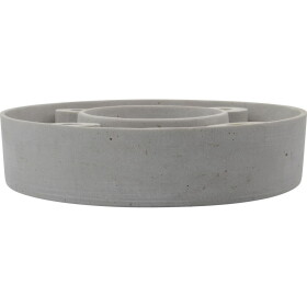 House Doctor Svícen The Ring Grey Polystone 26 cm, šedá barva, beton