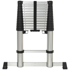 TOOLCRAFT TO-9610686 Slitina hliníku teleskopický žebřík Montáž bez nářadí max.prac. výška: 4.52 m hliník EN 131 15.9 kg