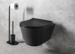 SAPHO - AVVA závěsná WC mísa, Rimless, 35,5x53cm, černá mat 100314-110