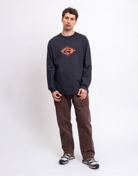 Tričko Gramicci G-Flame L/S Tee Vintage Black