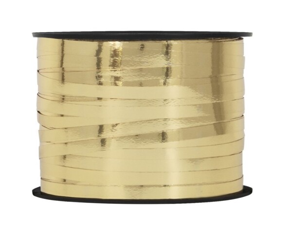 Stuha světle zlatá metalická 228 m x 0,48 cm Stuha světle zlatá metalická 228 m x 0,48 cm