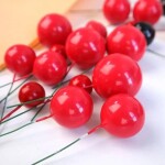 Dortisimo Zapichovací dekorace Koule červené různé velikosti (20 ks)